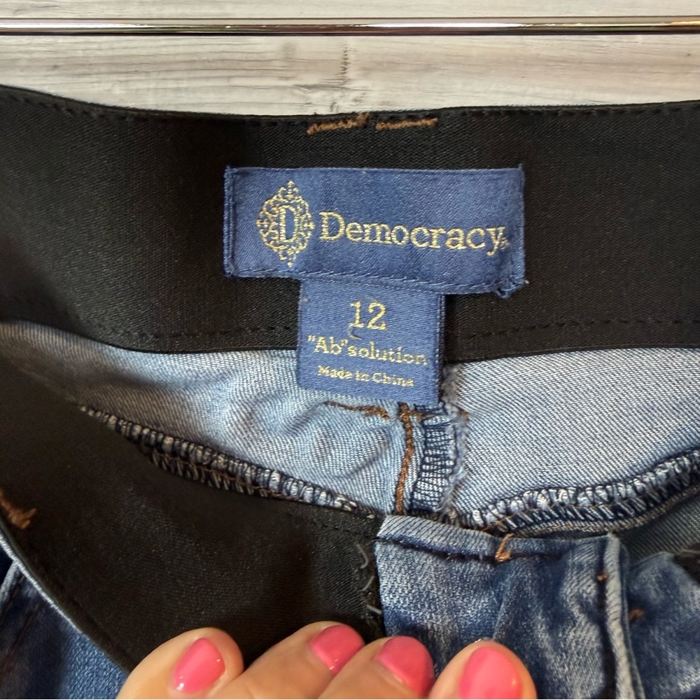 Democracy "Ab"solution High Rise Bootcut Jeans Blue Wash Size 12 - Picture 2 of 9